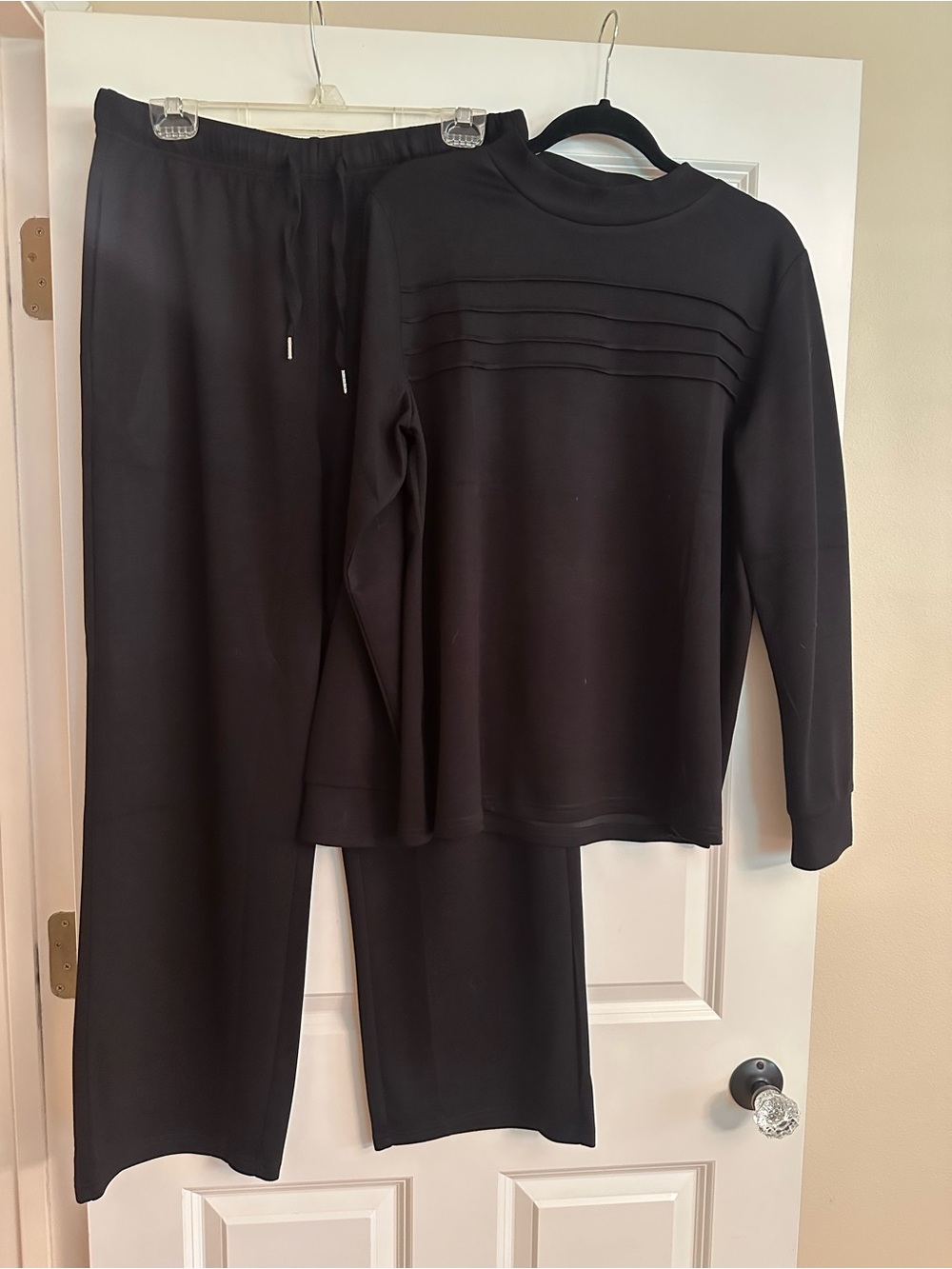 Wiholl Black Matching Set Top & Pants Size XL